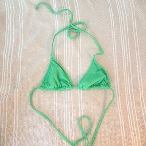 JCREW Lime Green Triangle Bikini Top